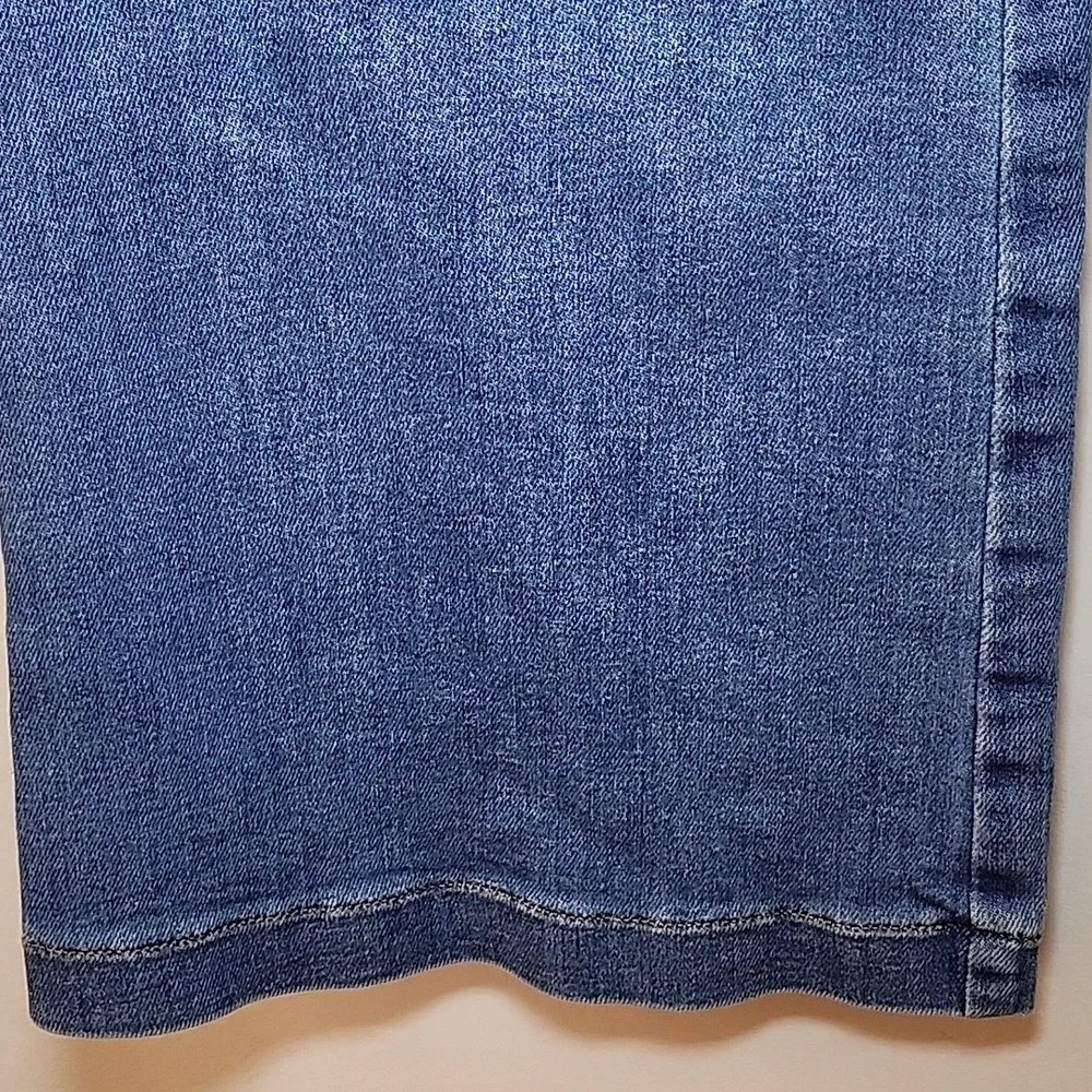 SPANX JEANS High-Rise Flare Authentic Blue Meduim Blue Strechable Pants Size XL - Picture 9 of 16